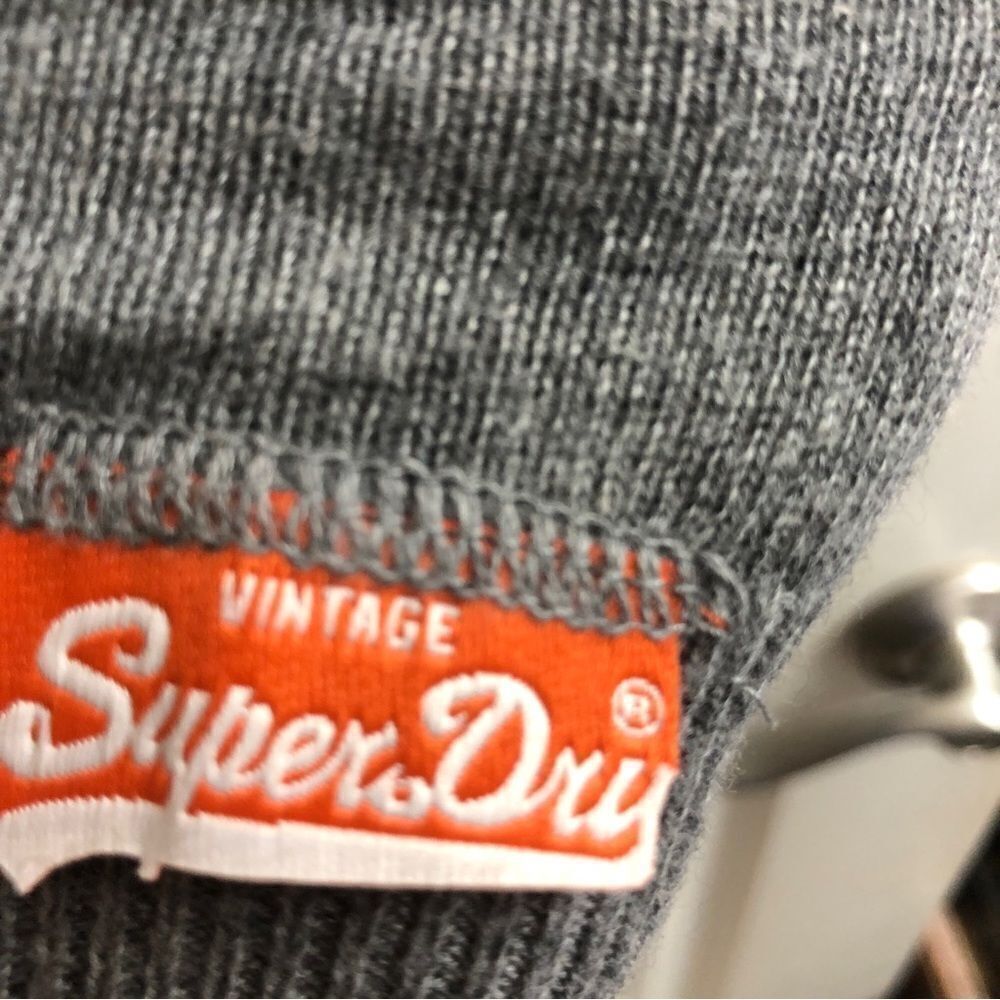 SUPERDRY Grey Pullover Cashmere Blend Melange‎ Sweater Size Large - Picture 5 of 8